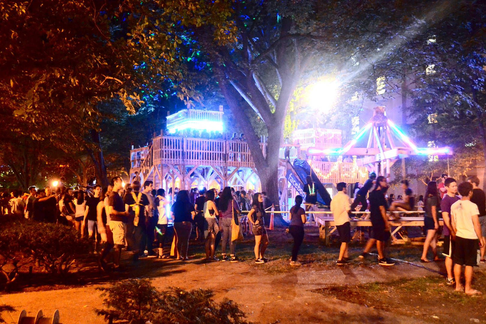 East Campus REX Courtyard LED Setup